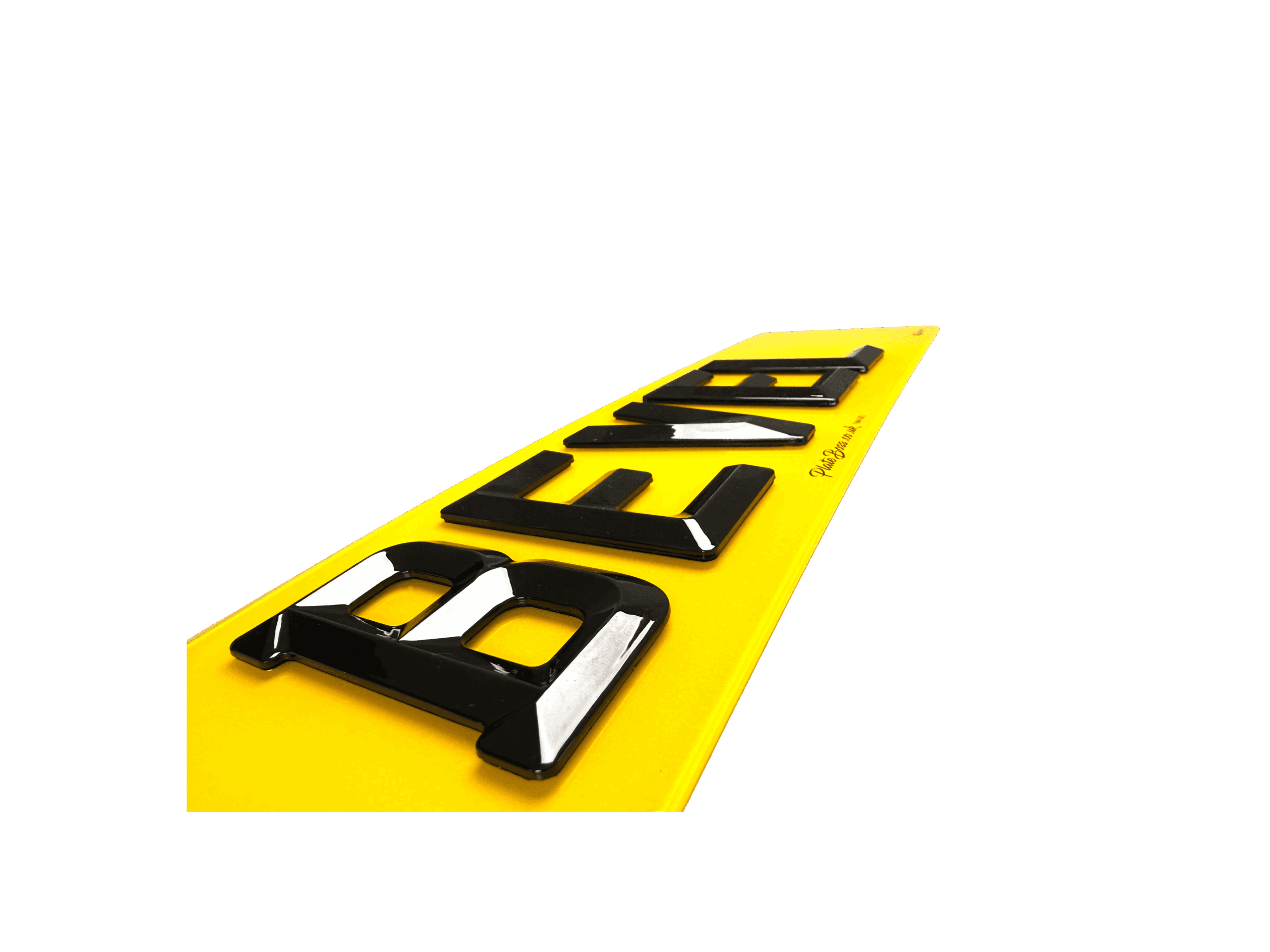 rear bevelled number plate