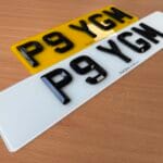 bevelled number plates